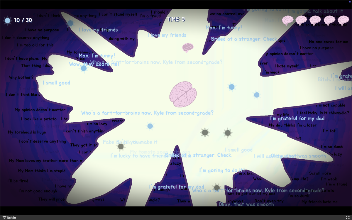 Brainrot gameplay with the player fighting enemies in a colorful arena